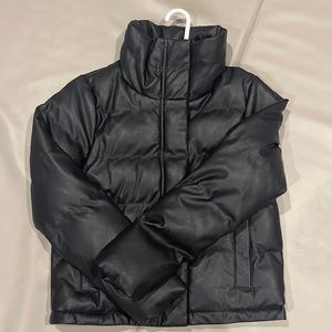 Abercrombie vegan leather puffer
